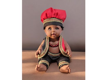 12 inch Elegua doll, Orisha doll, Muñeca, Altar decoration