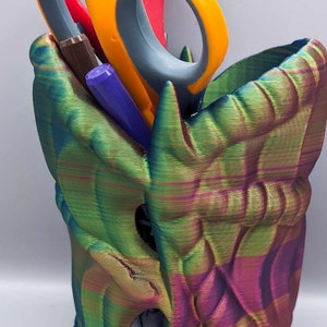 DragonWing Pencil/Pen Cup - A Mystical Handmade Decoration for Your Desk or Countertop