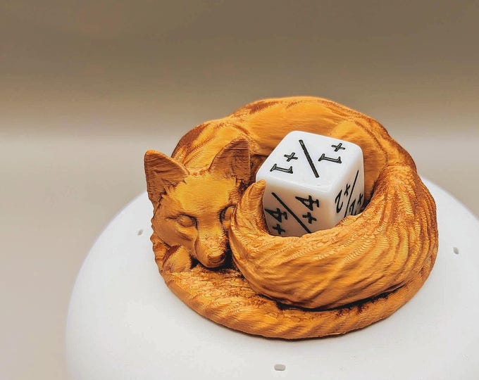 Unique Fox Guardian Dice Holder by Kekreations: Keep Your Dice Safely Stored in Style!