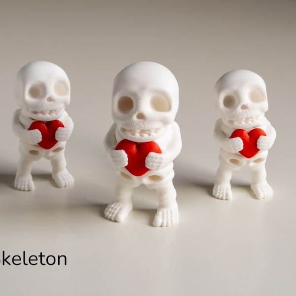 Lovable and Whimsical Valentine's Tiny Skeleton! Say Hello with this fun little Love Skeleton!!