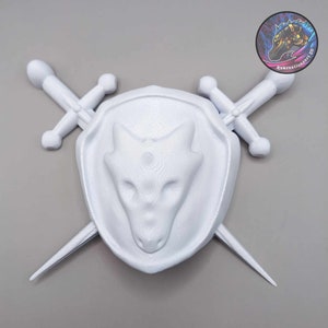 Elegant Dragon Shield Hair Pin - A KeKreations 3D Masterpiece!