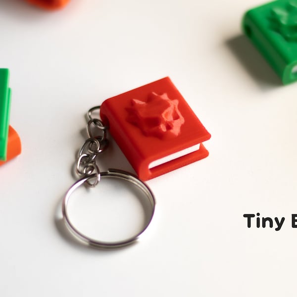 Captivating Tiny Book Keychain Or Ear RIngs from the Library in Zou3d Town!