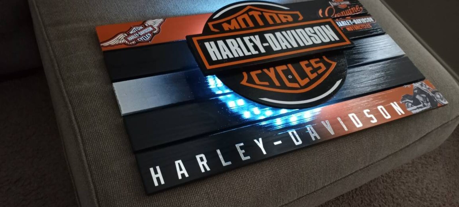 Harley Davidson LED Sign Man Cave Wall Decor Etsy