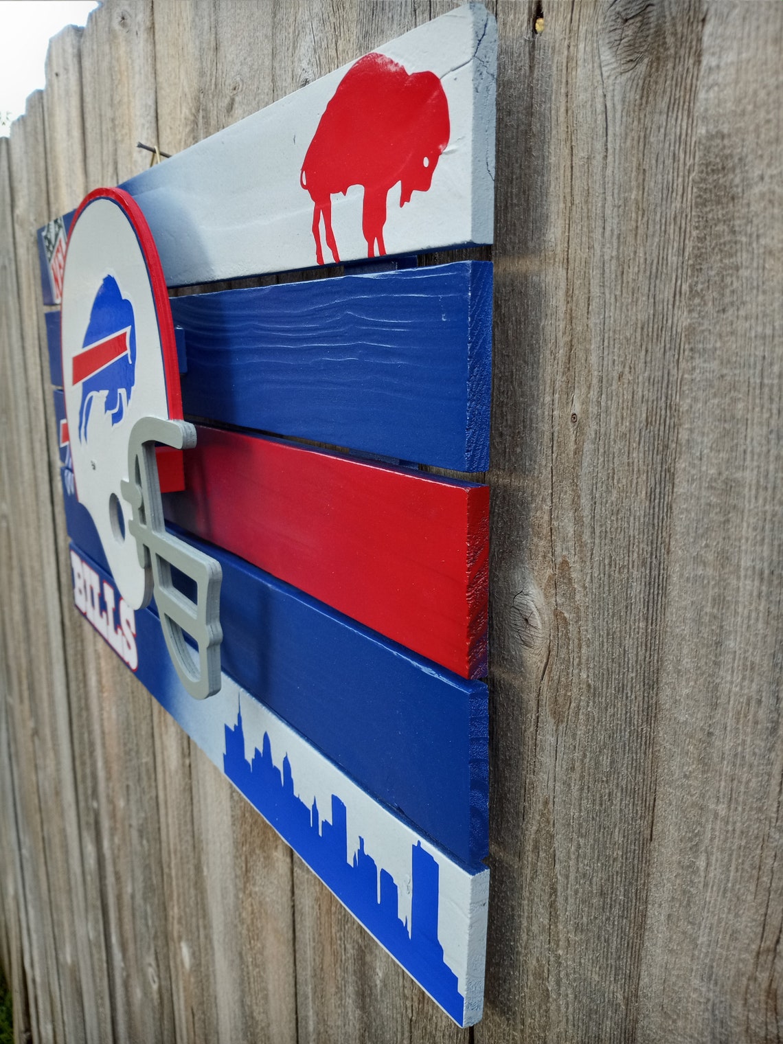 Buffalo Bills Wooden Man Cave Sign 26x15 Etsy