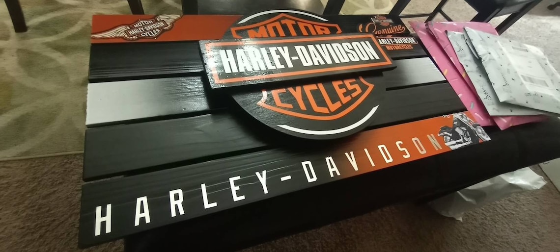 Harley Davidson LED Sign Man Cave Wall Decor Etsy