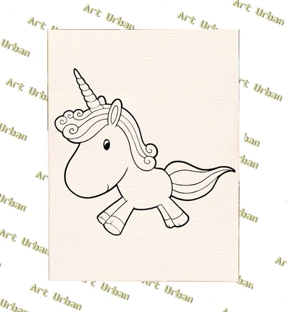 Unicorn 2 Pre Drawn Canvas for Painting, Sip and Paint Canvas, Ar