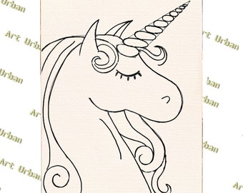 Unicorn 2 Pre Sketched Canvas, Kids Painting, Kids Painting Canvas, Art Kits, Paint Party Canvas, Art Activity