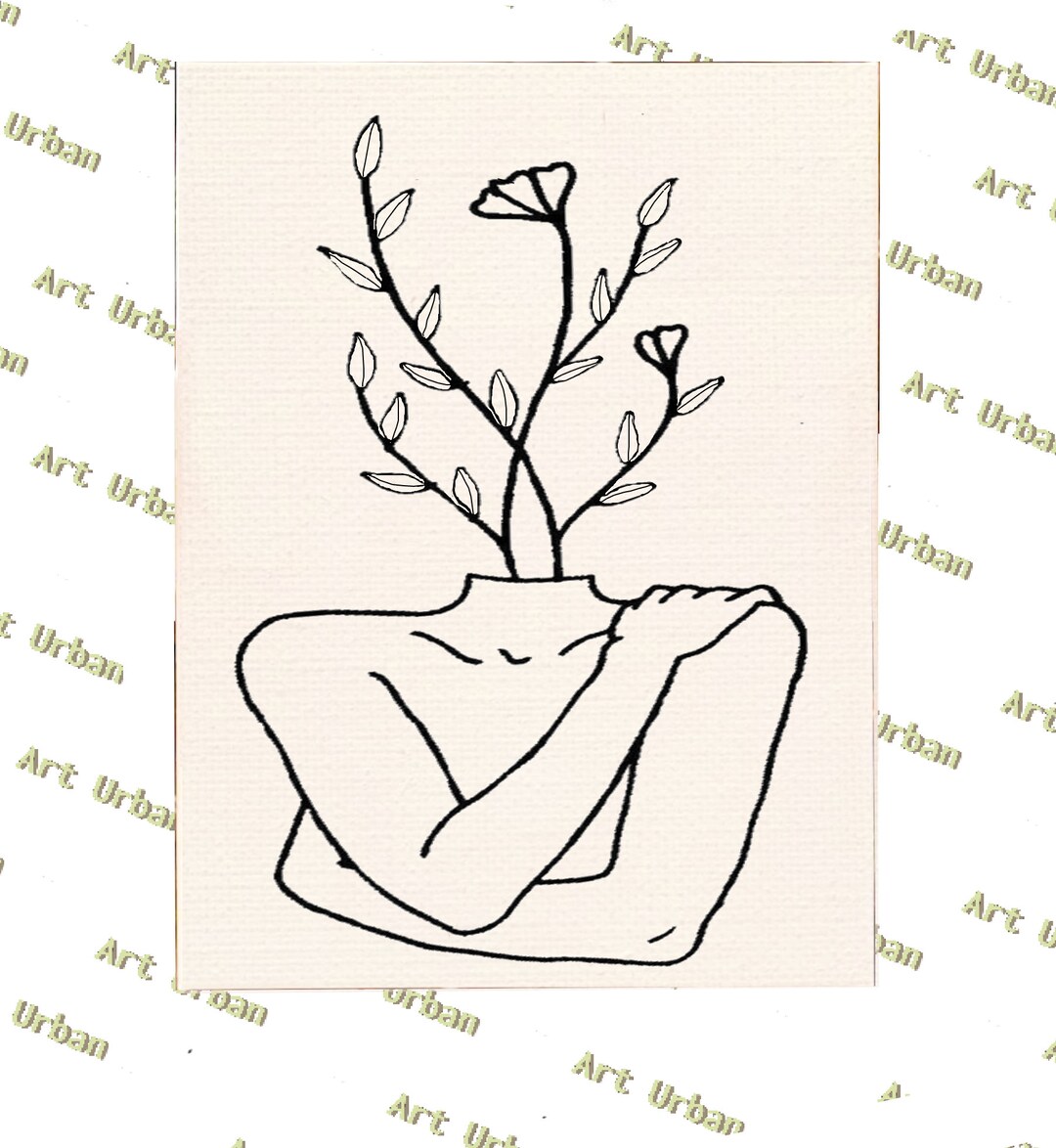 Abstract Pt 2 Pre Sketched Canvas, Pre Drawn Canvas for Painting, Sip