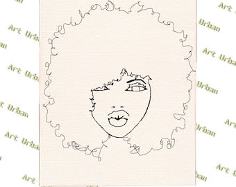 Beauty Pre Sketched Canvas, Pre Drawn Canvas for Painting, Sip and Paint Canvas, Art Kits, Paint Party Canvas, Art Activity