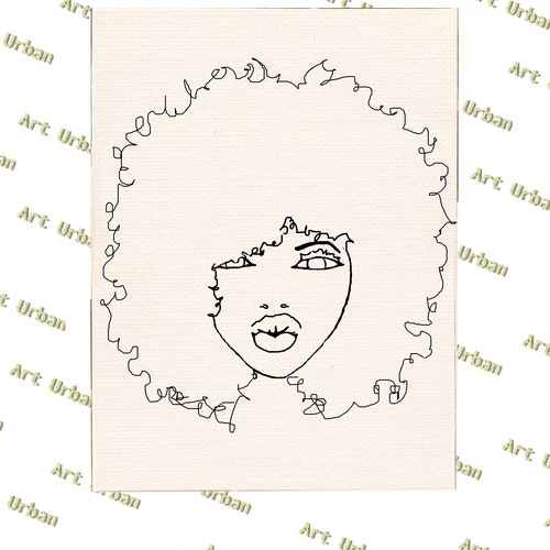 Beauty Pre Sketched Canvas Pre Drawn Canvas for Painting Sip Etsy