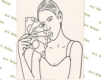 Rich Ambition Pre Sketched Canvas, Pre Drawn Canvas for Painting, Sip and Paint Canvas, Art Kits, Paint Party Canvas, Art Activity