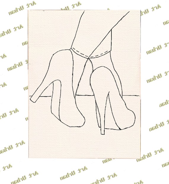 Heels Pt 1 Pre Sketched Canvas, Pre Drawn Canvas for Painting, Sip and  Paint Canvas, Art Kits, Paint Party Canvas, Art Activity 