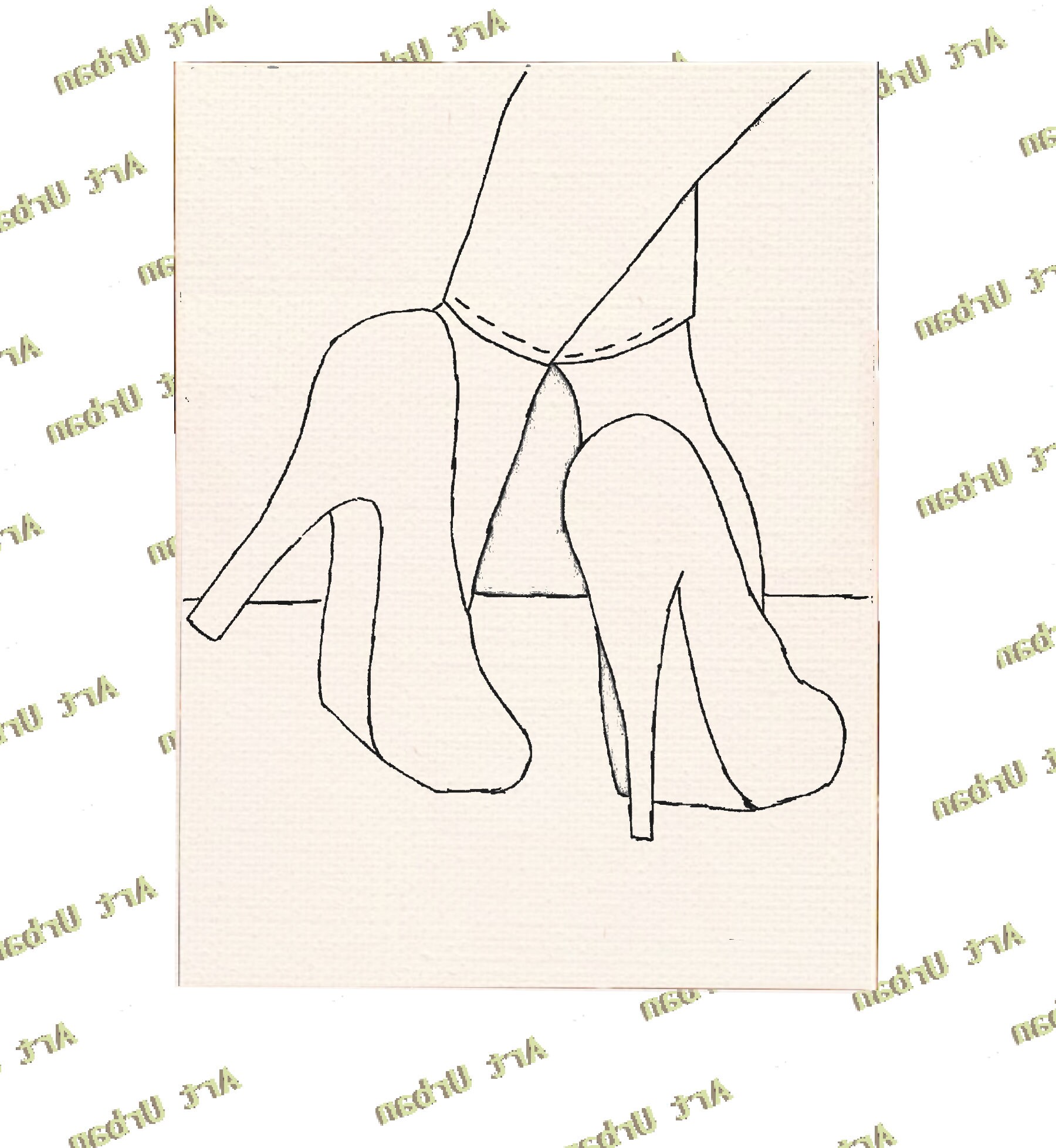 Heels Pt 1 Pre Sketched Canvas Pre Drawn Canvas for Painting Etsy