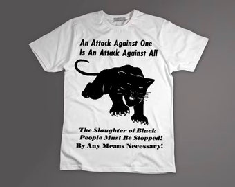 Panther Pride  / Social Justice T-Shirt in White and Black