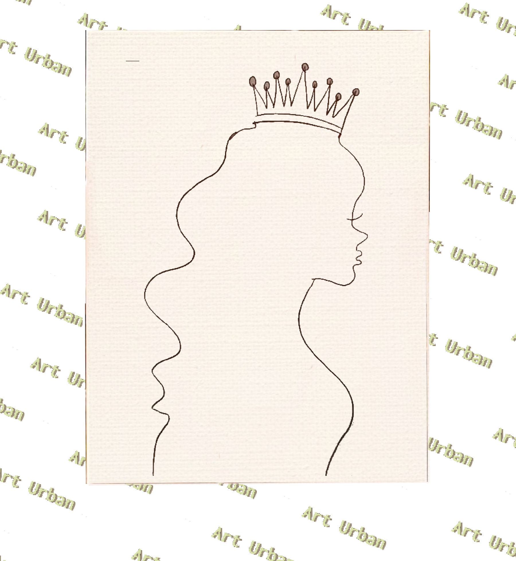 Africa Hair Pre Sketched Canvas, Pre Drawn Canvas for Painting, Sip and  Paint Canvas, Art Kits, Paint Party Canvas, Art Activity 