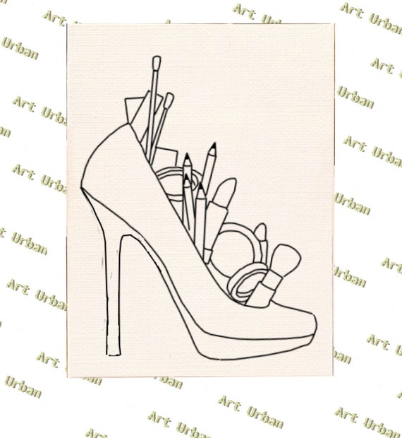 Heels Pt 5 Pre Sketched Canvas, Pre Drawn Canvas for Painting, Sip and  Paint Canvas, Art Kits, Paint Party Canvas, Art Activity 