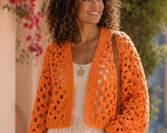 Easy Granny Stitch Cardigan PDF · Chunky Beginner Sweater