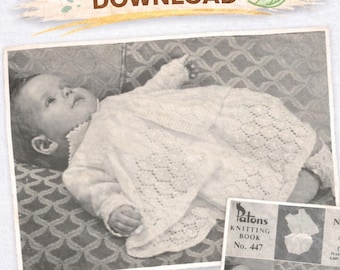 Vintage Knitting Pattern Patons 447 3 Baby Layettes