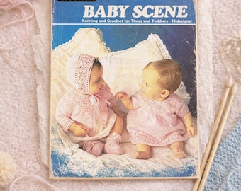 Knitting Pattern - Vintage Patons 180 Baby Scene