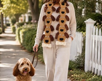 Puppy Dog Crochet Scarf Pattern, Novelty Animal Scarf (PDF Download)