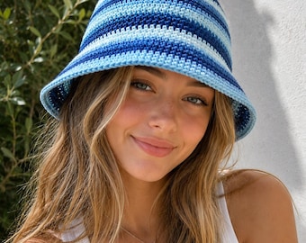 Crochet Bucket Hat Pattern, Beginner Single Summer Hat (PDF Download)