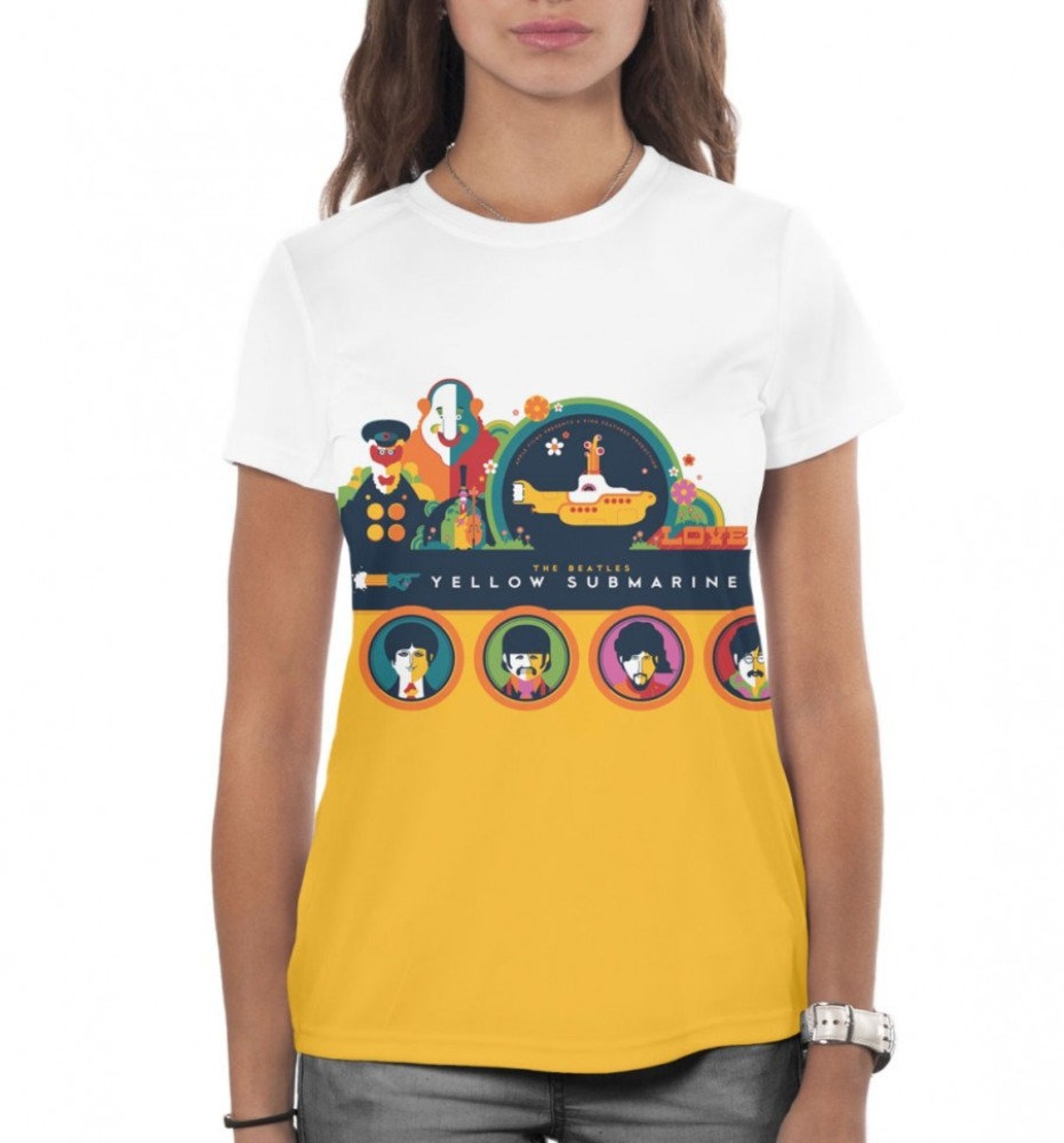 The Beatles Yellow Submarine TShirt Men's Women's Etsy
