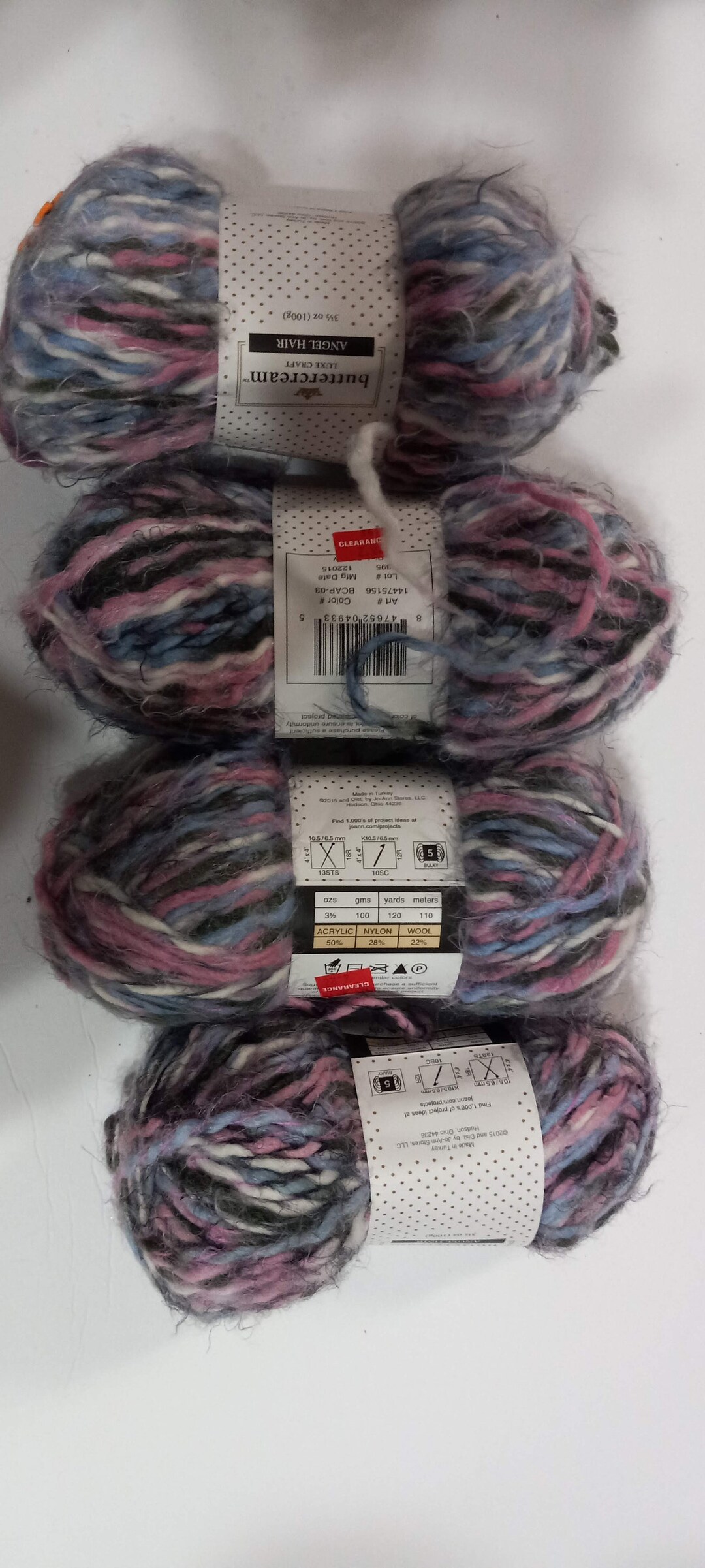 Four Skeins of Buttercream Angel Hair Luxe Craft Yarn 100 Grams Each Etsy