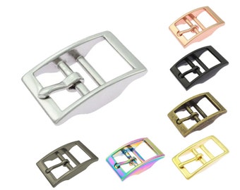 Double Bridge Buckle 16, 20 mm Metal Black Rose Gold Silver Gold Old Brass Rainbow Gunmetal Grey