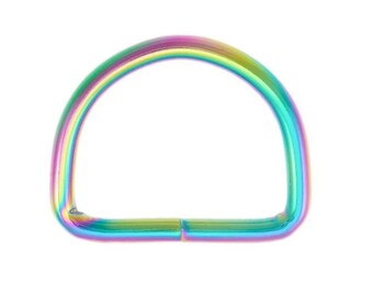 D-Ring 2 pcs. 20,26,30 mm Rainbow Half Ring Metal