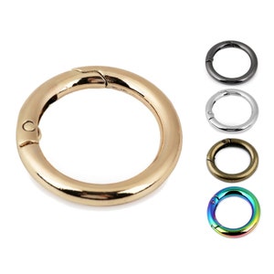 Carabiner ring 25 mm gold, silver, black, old brass, rainbow - 1 / 5 / 10 pcs