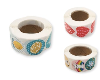 Sticker roll lemon, hearts, Easter