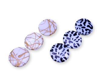 Perlas de concha, redondas, 20 mm, planas