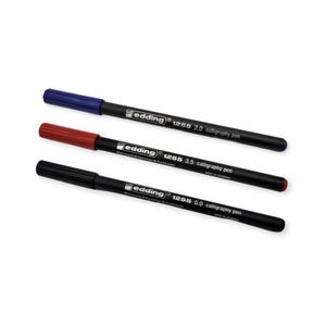 Calligraphy Stift  2,0,  3,5,  5,0 mm Schwarz, Rot, Blau