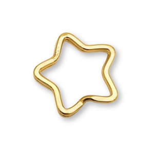 Schlüsselring Stern Gold - 2 / 6 / 10 Stück
