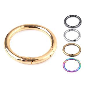 Carabiner ring 32 mm gold, silver, old brass, black 1 piece / 5 pieces / 10 pieces.