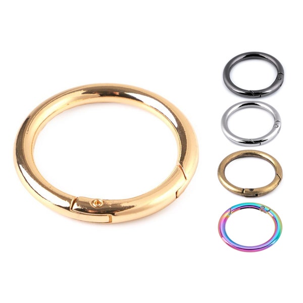 Carabiner ring 32 mm gold, silver, old brass, black 1 piece / 5 pieces / 10 pieces.