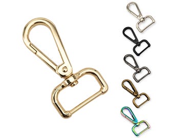 Carabiner 25 mm black, silver, antique brass, jet black, rainbow, light gold - 1 pc. / 5 pc. / 10 pc.