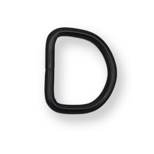 D-ring 10 pcs. 20, 26, 30 mm deep black half ring metal nickel-plated