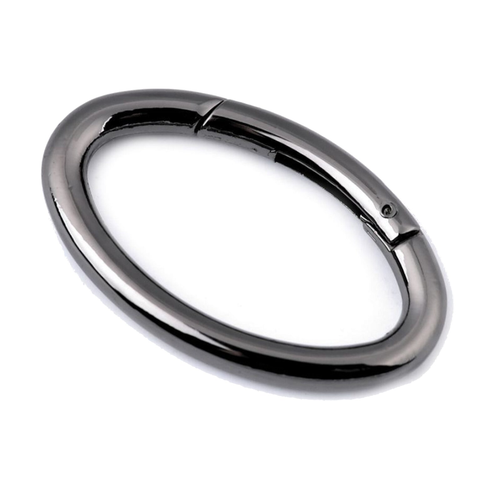 Carabiner Ring Oval 20/38 Mm Silver Gold Black Old Brass Etsy Hong Kong