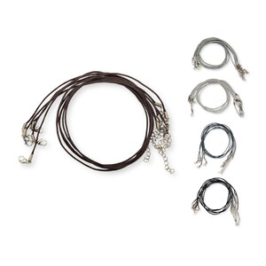 Necklace cotton waxed with carabiner 45 cm