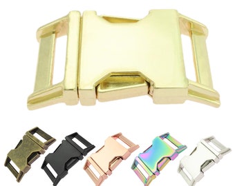 Buckle 17,20,25,30 mm Metal Gold, Old Brass, Black, Rosé, Rainbow, Silver