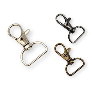 Carabiner 18 mm black, silver, antique brass - 1 pc. / 5 pc. / 10 pc. / 20 pc.