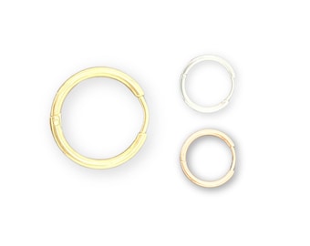 Hoop earrings - earrings stainless steel gold yellow, silver, rose gold - 2 / 6 / 10 pieces