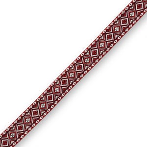 Peut inclure: Garniture à motifs géométriques rouge et blanc.