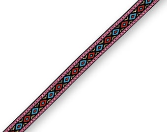 Woven ribbon 19 mm Indian pattern border 1 m / 5 m / 10 m
