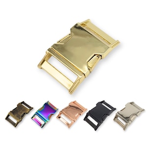 Buckle 17, 20, 25, 30 mm metal light gold, antique brass, black, rose gold, rainbow, silver