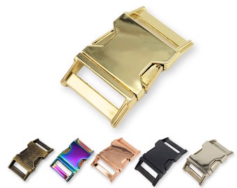 Buckle 17, 20, 25, 30 mm metal light gold, antique brass, black, rose gold, rainbow, silver