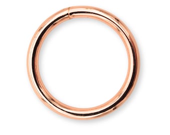O-ring metal round ring 20,26,30 mm rose gold