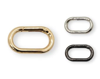 Carabiner Ring Oval Gold, Silver, Black - 1 pc. / 5 pc. / 10 pc.