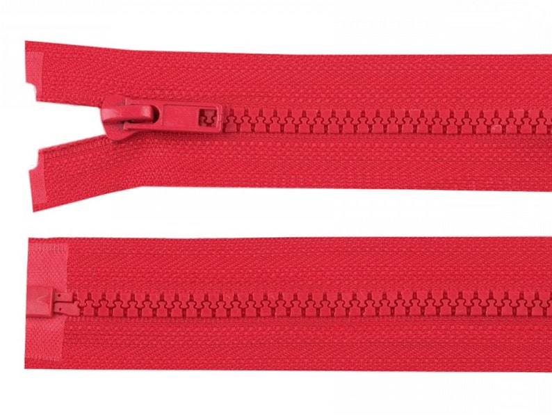 Reißverschluss 30/35/40/45/50cm für Jacken Rosa, Rot, Blau, Türkis, Senf-Gelb Red